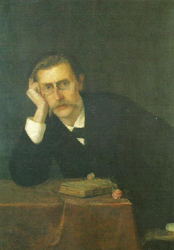 Ernst Josephson portratt av j.p. jacobsen oil painting image